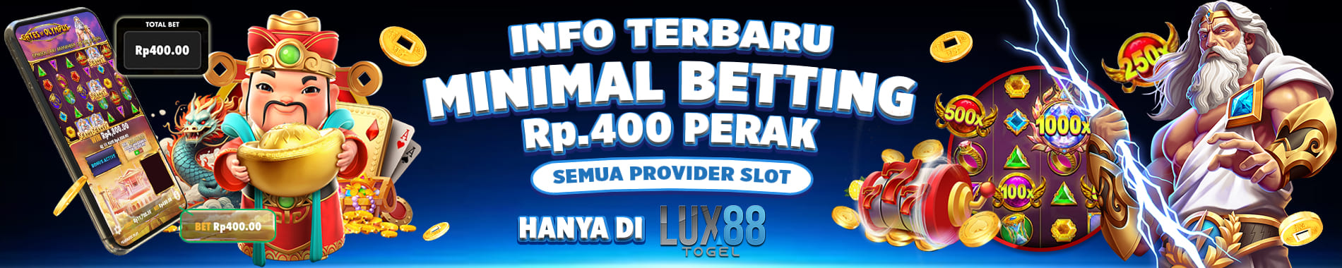 LUX88TOGEL Bandar Slot Bisa Bet 400 Rupiah